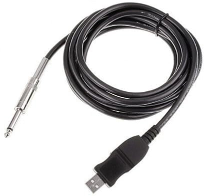 UPKOCH Câble De Guitare Usb 3 m Connecteur Jack 6,5 Mm En Plastique Dur Et Métal, Convertisseur Audio Numérique 16 Bits 44,1 Khz, Adaptateur Plug and Play Pour Enregistrement Pc Windows Et Ordinateur