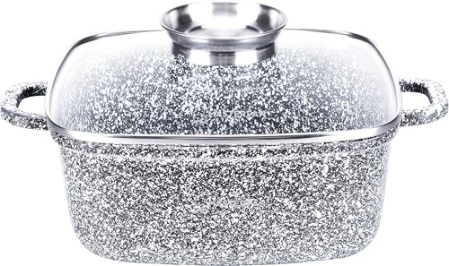 MASTERPAN Pentola quadrata con coperchio, 20 cm, 2,8 l, rivestimento antiaderente MP2106