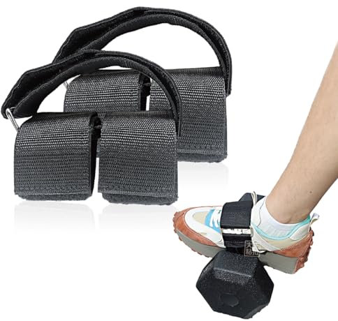 VireEyU Lot de 2 Ceintures de Cheville avec Haltères Tibialis–Poids de Cheville Ajustables et Améliorés pour l'Entraînement des Muscles des Jambes, Sangles de Cheville Fitness pour Hommes et Femmes