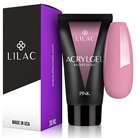 Polygel Per Unghie, Acrylgel Per Costruzioni a Lunga Durata, Gel Unghie Ricostruzione, Estensione Unghie Gel, Per Principianti e Professionisti, Non Brucia In Lampada. Made In U.s.a. (pink 30ml)