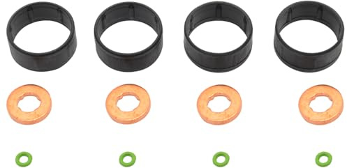 ROBUST Fuel Injector Seal Washer O-ring Set Kit for Ford Fiesta Fusion 1.4 Tdci Citroen C2 C3 Nemo Xsara Peugeot 206 207 307 Bipper 1.4 Hdi 204698 2S6Q-9A510-AA 2S6Q9A510AA 2S6Q9E568AB