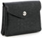 flora & co - Porte-Monnaie Et Cartes en Similicuir Irisé Brillant - Petit Portefeuille Format Enveloppe À Magnétique - Pratique Léger - Noir Compact
