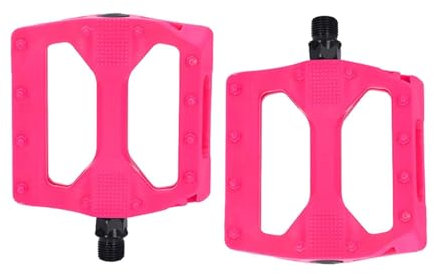 F Fityle Pedali per Mountain Bike, Accessori per Bici Pieghevoli, Bici da Strada con riflettori, Pedali Piatti Antiscivolo universali per Bicicletta, Rosa