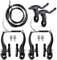Lahdrhab Komplettes Fahrrad und Mountainbike Set, V Bremse + ÄUßEre Kabel + Hebel + Vorder und Radbremse Kabel Fahrrad Bremse ZubehöR