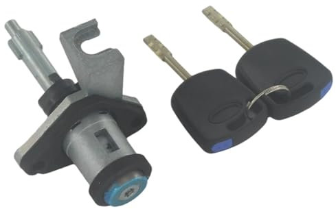 Passend for Ford Ka 1997–2007 Komplettschloss-Set, Kofferraum-Zurück-Schließzylinder mit 2 Schlüsseln, AL177 97KG-B22050-BE, 96FG122050AG(Trunk Lock)