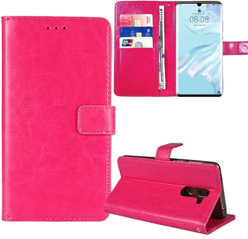 Tnviud Premium Retro Flip Leder Tasche Schütz Hülle Handy Telefon Case Für Zuum Aura Plus JLO 6.7 Abdeckung Wallet Cover Etui Holder (Rose)