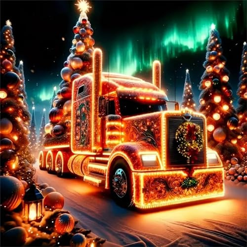Jigsaw Puzzles For Adults 200 piece,Christmas Truck jigsaw puzzle 28x28 cm Challenging puzzles,DIY Puzzle for Home Decoration Family Perfect Game