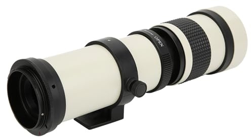 TOPINCN Lente de Enfoque Manual de Apariencia Compacta Lente de 420-800 Mm para Objetos Distantes Largos Blanco