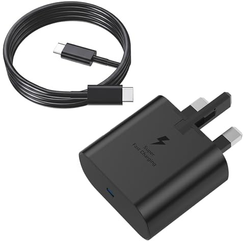 25W Samsung Super Fast Charger Type C, USB C Fast Charger with 1M Type C Charging Cord, Android Phone Charger Fast Charging Block Compatible with Samsung Galaxy S25 Ultra/S25/S24/S23/S22/S21