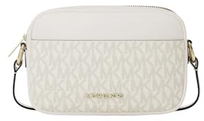 Michael Kors Jet Set Klein Signature Logo Kamera Umhängetasche Hellcreme