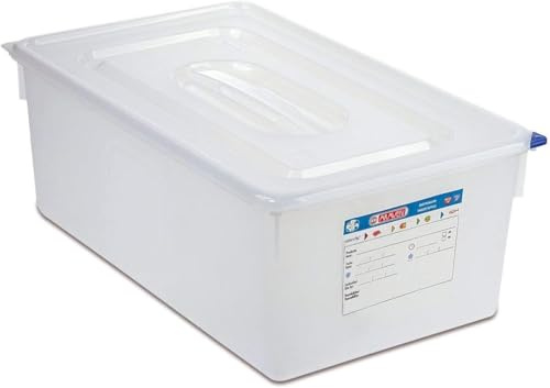 Caja Hermética Gastronorm GN 1/1 28 L con Tapa – 53x32x20 cm – Contenedor Alimentario Profesional para Hostelería – Recipiente de Conservación para Cocina Industrial y Catering
