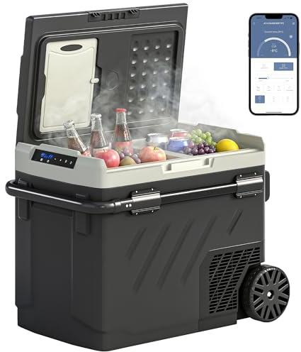 Outsunny 49L Compressor Car Fridge Freezer Camping Dual Zone 12V/240V