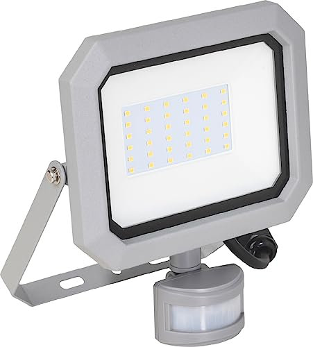 as - Schwabe SLIMLINE LED Strahler mit Bewegungsmelder 20 W, 2000 Lumen- Neutralweiß 4000K - Wandleuchte schwenkbar - robust - einfache Installation - Außenbeleuchtung wasserfest IP65, 46407