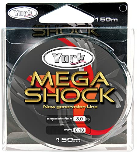 Angelschnur YORK MEGA SHOCK Zielfischschnur 150m 0,14mm-0,40mm Spule Monofile Schnur TOP NEU&OVP (0,02€/m) (0,20mm / 9,5kg)
