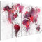 decomonkey Bilder Weltkarte 200x80 cm 5 Teilig Leinwandbilder Bild auf Leinwand Wandbild Kunstdruck Wanddeko Wand Wohnzimmer Wanddekoration Deko Modern Abstrakt Landkarte Karte