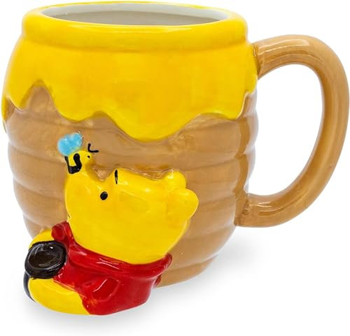 Silver Buffalo Winnie l'ourson Honey Hunny Pot Tasse à café sculptée en céramique 3D 652 g