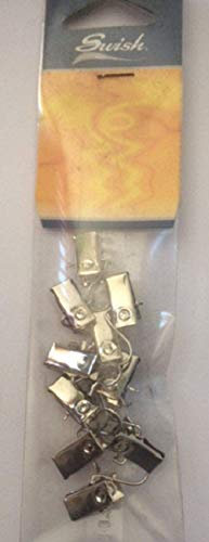 SWISH 10pz Ganci Gancio pinzette Pinza Clip x Tenda Tende Cromato