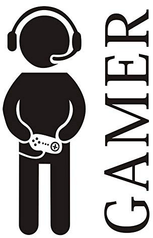 Gaming Gamer Wandtattoo Aufkleber, Videospiel Wandaufkleber, abnehmbare Gamer World für Net Bar Wohnzimmer Schlafzimmer Spielzimmer und Jungenzimmer Wände Hintergrunddekoration (G1)