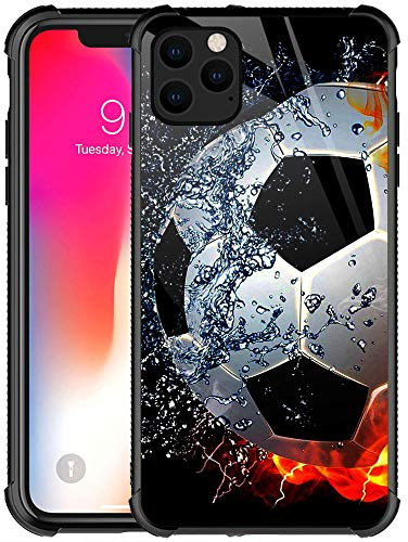 CARLOCA Compatible with iPhone 11 Case for Girls Women Boys Design Shockproof Anti-Scratch Case Pattern Sizzling Soccer Case Mate