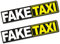 2 x Aufkleber Faketaxi 13x2,7cm Funsticker Fake Taxi Driver Fun Aufkleber Hologramm Oilslick Sticker für Auto Motorrad Bus Wohnwagen Kfz Zubehör R103 (Normal)