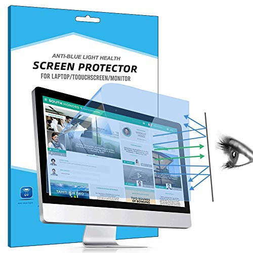FiiMoo 21.5 Computer Anti Blue Light Screen Protector, Anti Glare Filter Film Eye Protection Blue Light Blocking Screen Protector for Desktop Monitor 21.5 Inch (2 Pack)