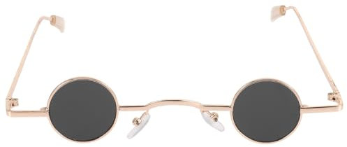 SOIMISS Retro Kleine Runde Sonnenbrille, Steampunk Herren Damen Sonnenbrille, 70er - 90er Jahre Accessoires Partybrille Fasching Karneval Ovale Hip Hop Lustige Brillen