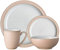 Denby - Elements Shell Peach Dinner Set For 1 - 4 Piece Ceramic Tableware - Dishwasher Microwave Safe Crockery Single Place Setting - 1 x Dinner Plate, 1 x Small Plate, 1 x Cereal Bowl, 1 x Coffee Mug