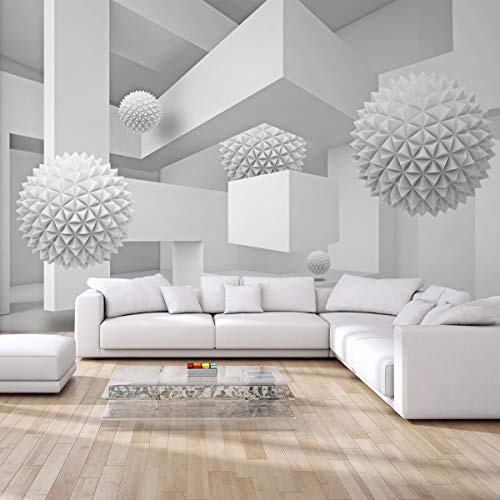 Muralo Vinyl Structure Photo Wallpaper 3D Effect Wallpaper Optical Illusion Abstract Balls Living Room Bedroom Modern Wall Pictures XXL Wall Decoration Width 460 cm x Height 300 cm