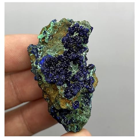 XIALITR azurita 100% Natural Hermosa Azurite Mineral DE Mineral PETAS DE Cristal Y CRISTALS Cristal Cristal (Color : Light Yellow)