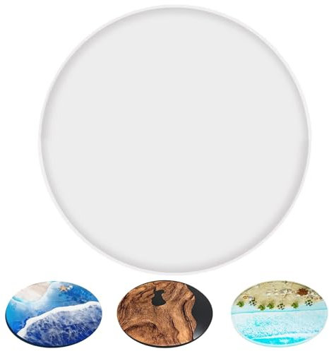Moule en silicone,Grand plateau,En résine époxy,Pour bricolage,Rond,Moule en résine,Pour faire des sous-verres,Assiettes décoratives