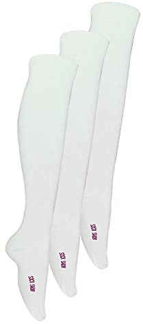3 Pair Multipack Girls Knee High Bamboo Socks | Sock Snob | Plain Long School Socks for Kids