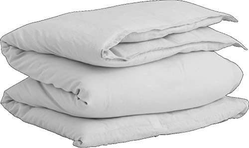 Cotton Linen Single Duvet Light Grey 135X200
