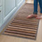 CosìCasa Bambusmatte Badematte Holz rutschfest | Nachhaltiger Bambusteppich, Küchenläufer, Duschvorleger | rutschfeste Badematte Bambus | Holzmatte für Bad & Küche (Ombre Grau, 50 x 230 cm)