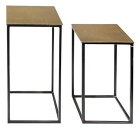 Kaheku Beistelltisch Blumensäule Oppdal 2er Set Gold 123503338