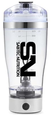 SABTEC NUTRITION Electric Protein Shaker Bottle, Automatic Vortex Mixer Cup Leakproof Protein Mix Bottle for Smooth Protein Shakes Easy-to-Clean Bottle USB Rechargeable Shakes Cups