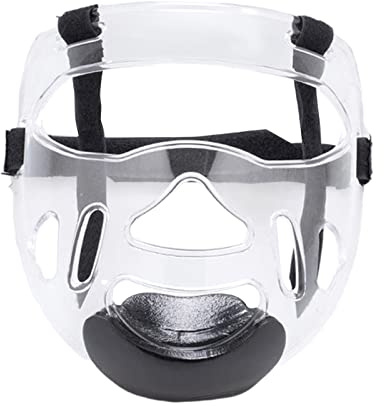 Tiuimk Máscara transparente de Taekwondo, cubierta de cabeza desmontable, protector facial para boxeo, niños