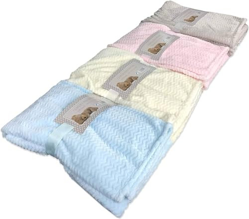 CasaDolceCasa copertina culla/Lettino bambini Pezzoli, morbida, 100 x 140 cm (Azzurro)