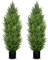 Hollyone 2PCS Artificial Cypress Trees, 4FT Fake Topiary Trees with Detachable Trunks, Decorative Faux Topiaries for Indoor&Outdoor Home Decor Garden Balcony Patio Entryway (120CM)