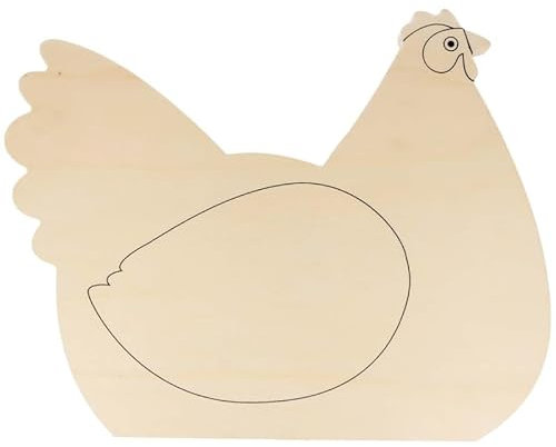 Holzform zum Dekorieren - Schaf - Henne - 23,7 x 30 cm