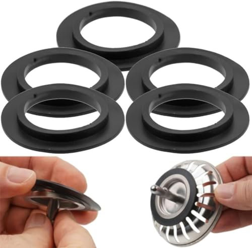 BagLEv Basket Strainer Washers - DRAIN_STRAINER Rubber Seal for Franke Sink Plug (5PCS, For 82 83mm)
