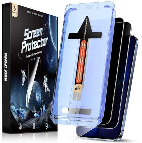 MAGIC JOHN 2 Pack for iPhone 12 Pro Max 6.7 inch Privacy Glass Screen Protector