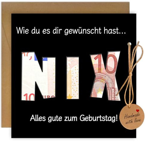 BOYATONG Geldgeschenke Geburtstag, Geburtstagskarte Geldgeschenk Verpackung, Lustige Geburtstagskarte für Männer, Geschenke Männer Frauen Geburtstag
