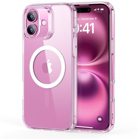 ESR for iPhone 16 Plus Case, Compatible with MagSafe, Shockproof Military-Grade Protection, Magnetic Phone Case for iPhone 16 Plus, Classic Hybrid Case (HaloLock), Clear