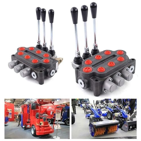 3 spool hydraulic valves 25 GPM Hydraulic Directional Control Valve for Small Tractor Tractor Loader Log Splitter Valve,3 Spool, Double Acting Directional Control Valve Double Acting Cylinder Spool,30