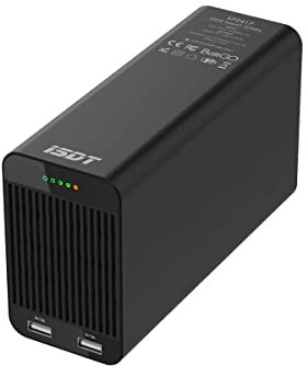 ISDT SP2417 - Fuente de alimentación CC variable de 400 W 17 A, adaptador RC con 1 puerto CC y 2 puertos de salida de carga USB para viajes, camping, emergencia, batería Lipo/Life/Li-ion/NiMH/Nicd