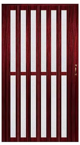 Porta scorrevole a soffietto for porta pieghevole, porte scorrevoli interne con maniglia, porte a fisarmonica, divisorio for doccia/bagno(W 63xH80in (160x203cm))