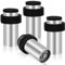 Door Stop, Door Stoppers for Floor, Heavy Duty Door Stops Indoors, Stainless Steel Silver Doorstop Tall, Cylinder Door Stopper with Rubber Bumper, 125mm 4 Pack
