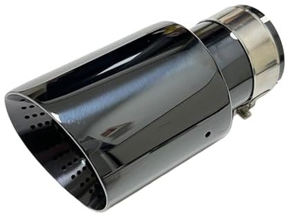 DKPMWD Endrohr Auspuffdüse Edelstahl Titan Schwarz Großer Durchmesser 101 Mm 114 Mm Offene Auto-Schalldämpfer-Stanzenddüse Auto Endrohre(60mm-101mm)