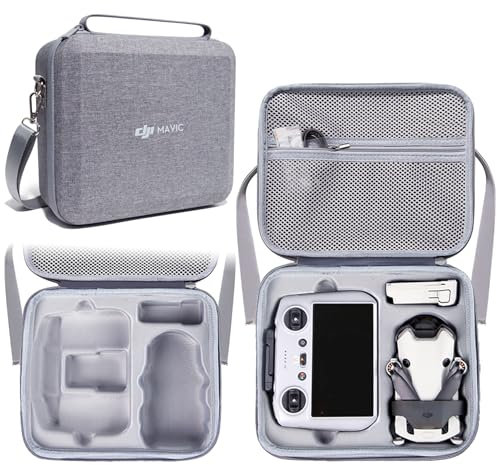 VOLOHAS Mini 4 Pro Aufbewahrungstasche, tragbare Tragetasche für DJI Mini 4 Pro, Handtasche mit Schultergurt, wasserdichtes, stoßfestes Zubehör, 26,5 x 22,5 x 10 cm, Grau