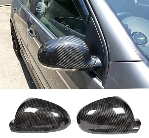 Cakievro Spiegelkappen, 1 Paar Auto Rückspiegel Kappe Tür Rückspiegel Abdeckung für VW GOLF 5 MK5 GTI Jetta Passat B5.5 B6 EOS Sharan Superb